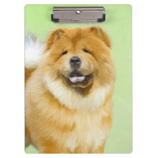 Chow Chow Painting - Cute Original Dog Art Clipboard