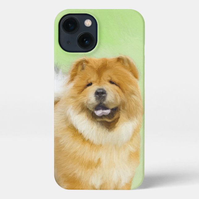 Chow Chow Painting - Cute Original Dog Art iPhone Case (Back)