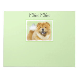 Chow Chow Painting - Cute Original Dog Art Notepad