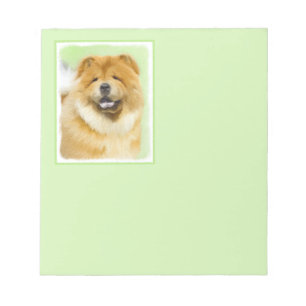 Chow Chow Painting - Cute Original Dog Art Notepad