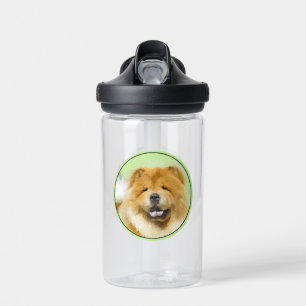 Chow Chow Painting - Cute Original Dog Art Water Bottle
