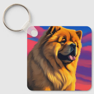 Chow Chow Painting Key Ring
