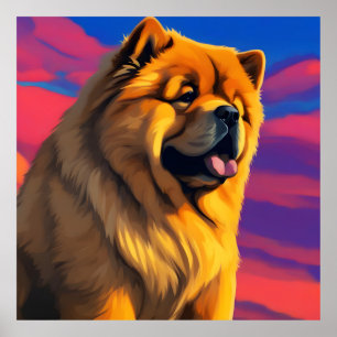 Chow Chow Painting Poster