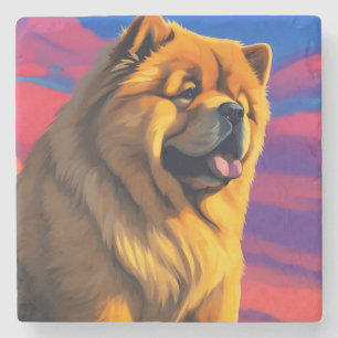 Chow Chow Painting Stone Coaster