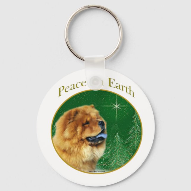 Chow Chow Peace Key Ring (Front)