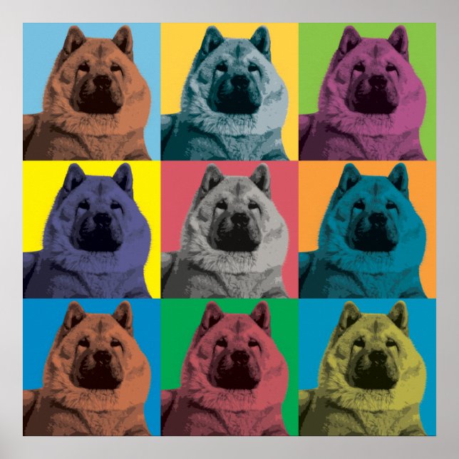 Chow Chow Pop-Art Poster (Front)
