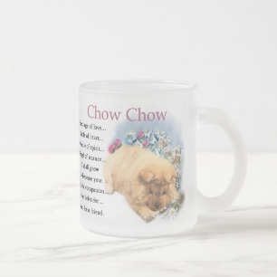 Chow Chow Puppy Art Gifts Frosted Glass Coffee Mug