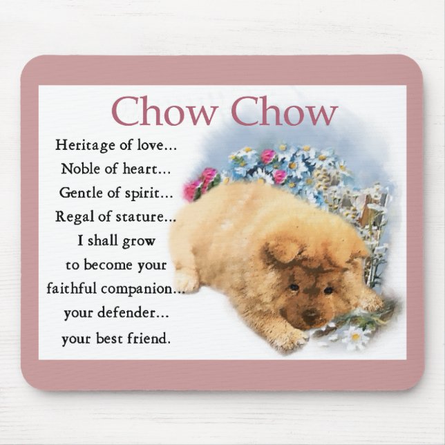 Chow Chow Puppy Art Gifts Mouse Mat (Front)