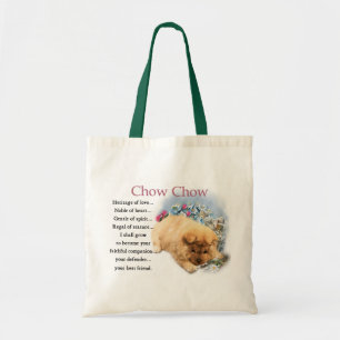 Chow Chow Puppy Art Gifts Tote Bag