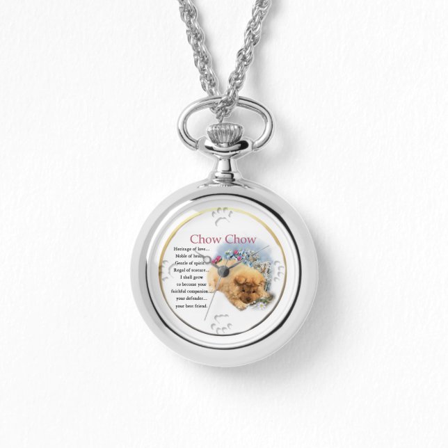 Chow Chow Puppy Art Gifts Watch (Front)