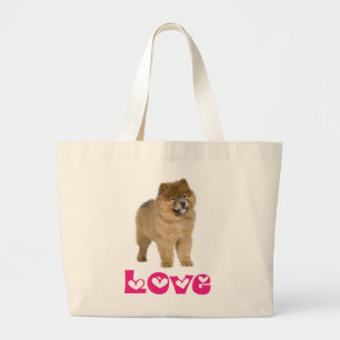 Chow Chow Puppy Dog Love Canvas Totebag Large Tote Bag