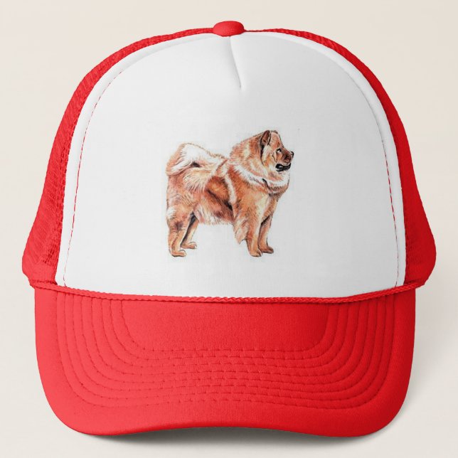 Chow Chow Red Trucker Hat (Front)