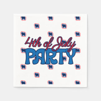 Chow Chow Red White And Blue 4th Of July Napkin