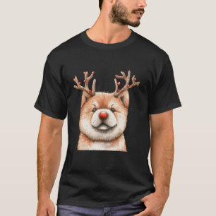 Chow Chow Reindeer Christmas Lights Dog Lover Xmas T-Shirt