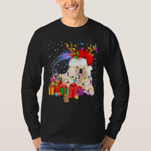 Chow Chow Reindeer Christmas Lights Dog Xmas T-Shirt