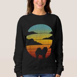 Chow Chow Retro Vintage 60s 70s Sunset Dog Lovers  Sweatshirt