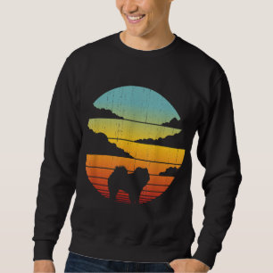 Chow Chow Retro Vintage 60s 70s Sunset Dog Lovers Sweatshirt