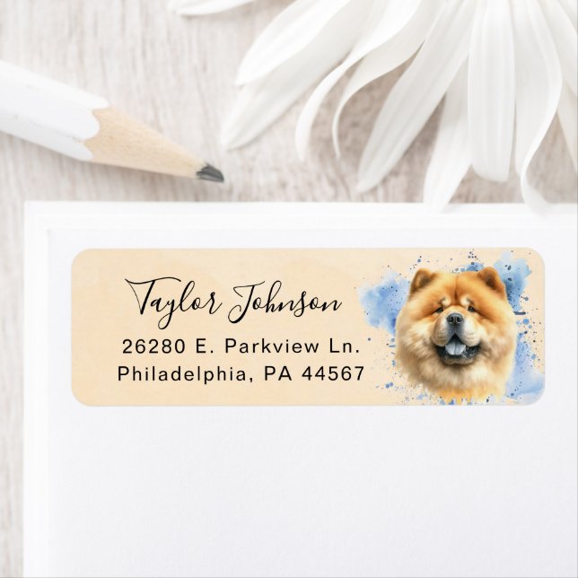 Chow Chow Return Address Label (Insitu)