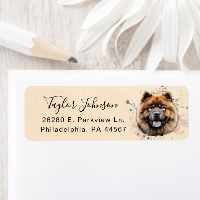 Chow Chow Return Address Label (Insitu)