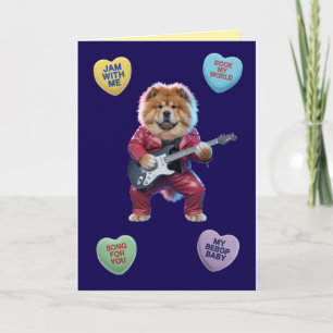 Chow Chow Rocker Valentine Card