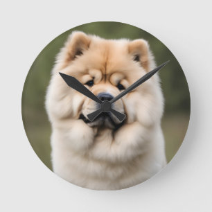 Chow Chow Round Clock