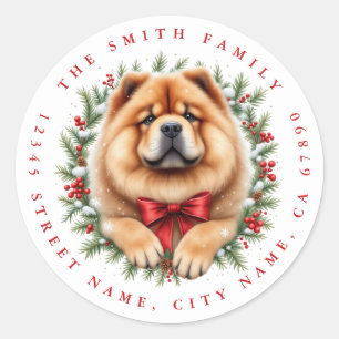 Chow Chow Round Stickers