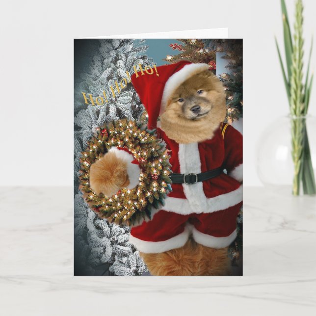 Chow Chow Santa Paws Cards (Front)