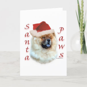 Chow Chow Santa Paws Holiday Card