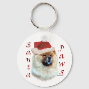 Chow Chow Santa Paws Key Ring