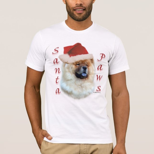 Chow Chow Santa Paws T-Shirt (Front)
