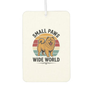 Chow Chow Shirt Small Paws Wide World Vintage Dog Car Air Freshener