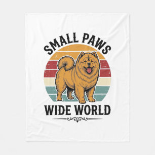 Chow Chow Shirt Small Paws Wide World Vintage Dog Fleece Blanket