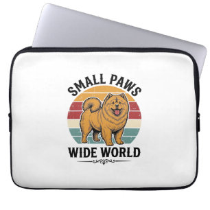 Chow Chow Shirt Small Paws Wide World Vintage Dog Laptop Sleeve
