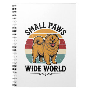 Chow Chow Shirt Small Paws Wide World Vintage Dog Notebook