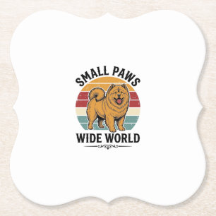 Chow Chow Shirt Small Paws Wide World Vintage Dog Paper Coaster