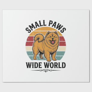 Chow Chow Shirt Small Paws Wide World Vintage Dog Wrapping Paper