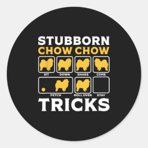 chow chow shirt women men kids gift dog lover chri classic round sticker