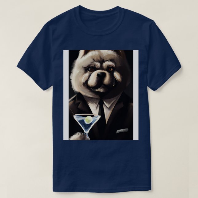 Chow Chow Suit Martini 2 T-Shirt (Design Front)
