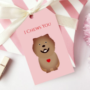 Chow Chow Tag, Dog Valentine, Valentine's Day Gift Tags
