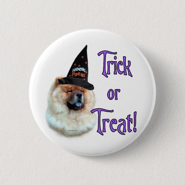 Chow Chow Trick 6 Cm Round Badge (Front)
