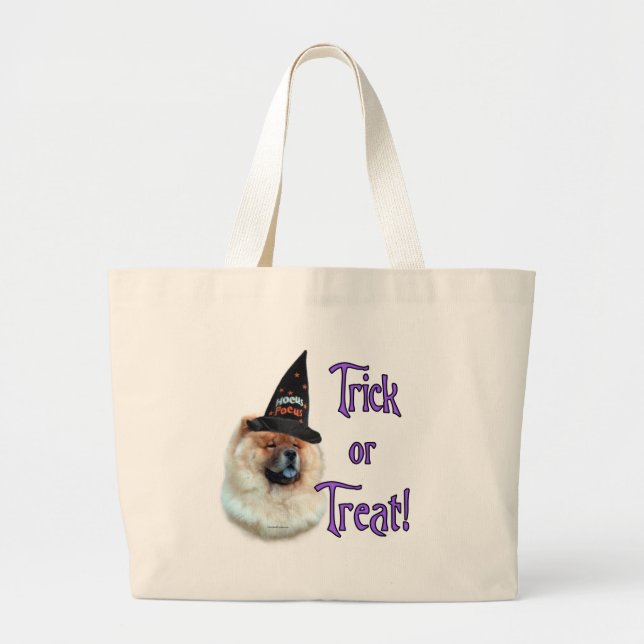 Chow Chow Trick Large Tote Bag (Front)