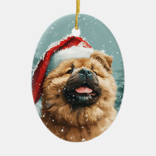 Chow Chow vintage personalised Christmas Ceramic Tree Decoration