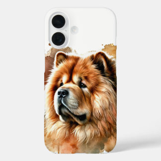Chow Chow Watercolor Art  iPhone 16 Case