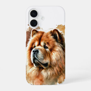 Chow Chow Watercolor Art iPhone 16 Case