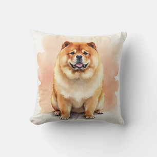 Chow Chow Watercolor Cloud Layer Art Cushion