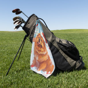Chow Chow Winter Wonderland Christmas Joy Golf Towel