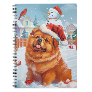 Chow Chow Winter Wonderland Christmas Joy Notebook