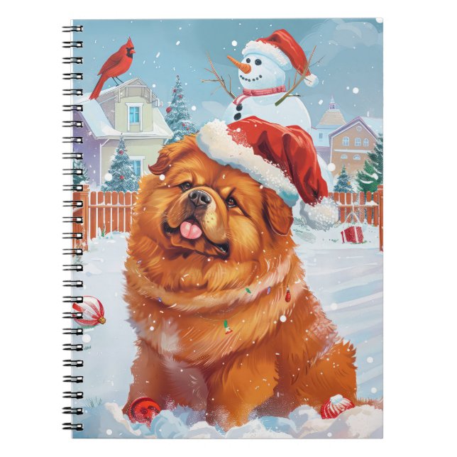 Chow Chow Winter Wonderland Christmas Joy  Notebook (Front)