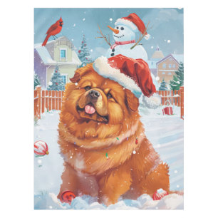 Chow Chow Winter Wonderland Christmas Joy  Tablecloth