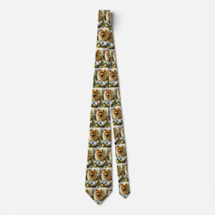 Chow Chow with Easter Eggs Holiday  Tie